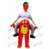 Fire Dragon Piggyback Carry Me Ride on Red Dragon Mascot Costume