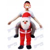 Piggyback Santa Claus Carry Me Ride Father Christmas Mascot Costume 