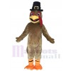 Light Brown Thanksgiving Turkey Mascot Costume with Hat Animal
