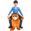 Cute Brown Bear Carry me Ride on Fancy Dress Costume for Kid