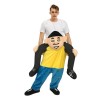 Man with Big Head Carry me Ride on Costume for Adult
