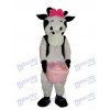 Pink Bow Cow Mascot Adult Costume