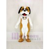 Brown And White St. Bernard Dog Mascot Costume Cartoon
