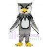Gray Owl with Yellow Beak Mascot Costume Bird