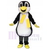 Penguin Mascot Costume with Yellow and White Scarf