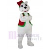 Christmas Polar Bear mascot costume