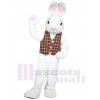 Mr. White Bunny mascot costume