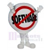 No Software Sign mascot costume