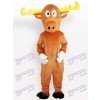 Yellow Reindeer Adult Mascot Costume