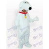 White Dog Animal Adult Mascot Costume