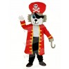 Pirate Wolf with Red Coat Mascot Costume Animal