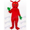 Red Dragon with Green Mitts Adult Mascot Costume