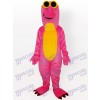 Pink Dragon with Yellow Belly and Glasses Adult Mascot Costume