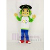 Musical Freckles Boy Mascot Costume Cartoon