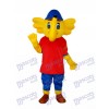 Yellow Big Elephant Mascot Adult Costume