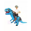 Blue Tyrannosaurus T-Rex Inflatable Carry Me Ride On Costume