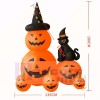 6ft Inflatable Witch Pumpkins with Black Cat with LED lights Halloween Holiday Decoration Outdoor Yard Lawn Art Decor