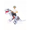 White Tyrannosaurus T-Rex Inflatable Carry Me Ride On Costume