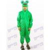 Green Frog Open Face Kids Mascot Costume