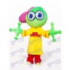 Green Big Head Frog Adult Mascot Costume