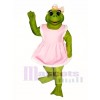 Fern Frog with Apron & Bow Mascot Costume