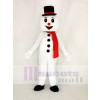 Cute Snow Man with Hat Mascot Costume Cartoon	