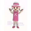 Pink Hat Girl Mascot Costume People