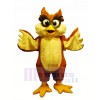 Yellow Owl with Glasses Mascot Costumes Cartoon	