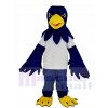 Blue Hawk in White T-shirt Mascot Costume