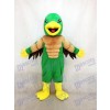 Mighty Golden Eagle Green and Yellow Mascot Costume