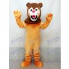 Lion Mascot Costume with Dark Brown Mane