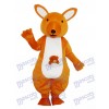 Yellow Kangaroo Mascot Adult Costume