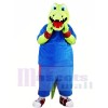 Green Alligator with Blue Suit Mascot Costumes Animal	