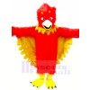 Red Phoenix with Long Fur Mascot Costumes Cartoon