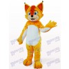 Orange Leopard With White Belly Mascot Costume