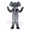 Gray Elephant Adult Mascot Costume Cartoon