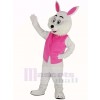 Wendell Rabbit Easter Bunny in Pink Vest Mascot Costume