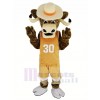 Texas Longhorns Sport Bull with Brown Coat Mascot Costume Animal