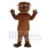 Cute Brown Bulldog Mascot Costume Animal