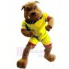 Bulldog with Yellow Coat Mascot Costume Animal