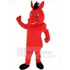 Fierce Red Mustang Horse Mascot Costume