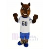 Brown Horse Race with Sport Shirt Mascot Costume