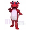 Red Dragon with White Belly Mascot Costumes Animal