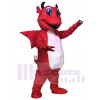 Red Dragon with White Belly Mascot Costumes Animal