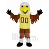 College Eagle with Yellow Vest Mascot Costume Cartoon