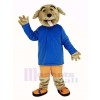Long-haired Dog with Blue Coat Mascot Costume Animal
