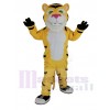 Yellow Power Tiger with Pink Nose Mascot Costume Animal