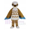 Brown and White Bird Mascot Costume