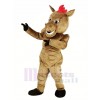 Brown Muscle Power Horse Mascot Costume Animal