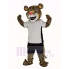 Strong Jaguar with T-shirt Mascot Costume Animal